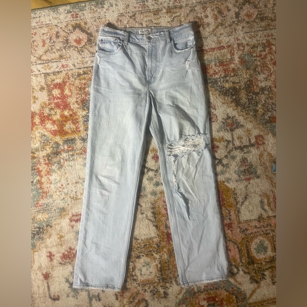 Abercrombie & Fitch Light Blue Straight Leg Jeans